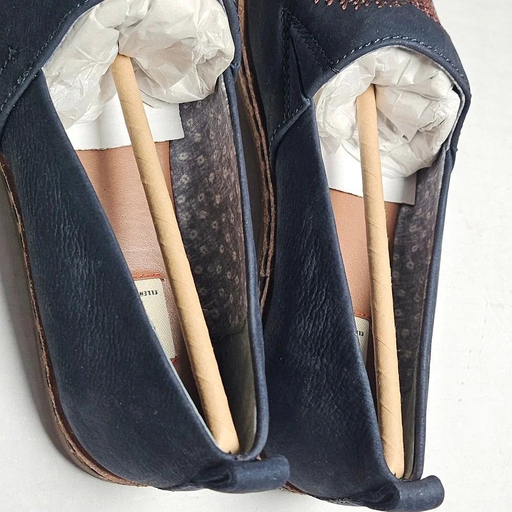 ED by Ellen DeGeneres Nalita Lagoon‎ Nubuck Heart Flats Shoes 6M ED-NALITA
